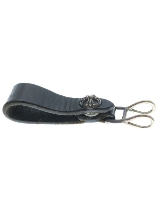 Chrome Hearts Belt Loop Cross Ball Button Leather Silver Black main image 4